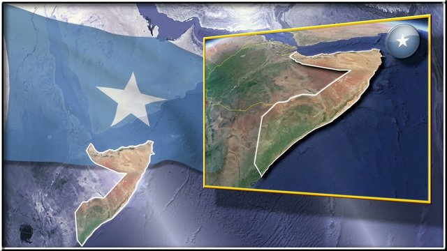 Somalia  flag and map animation FULL-HD