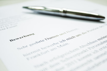 Obraz premium Bewerbung