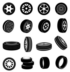 Tire icons set - 82287491
