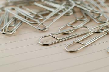 group of paper clip and pink paper image © changephoto