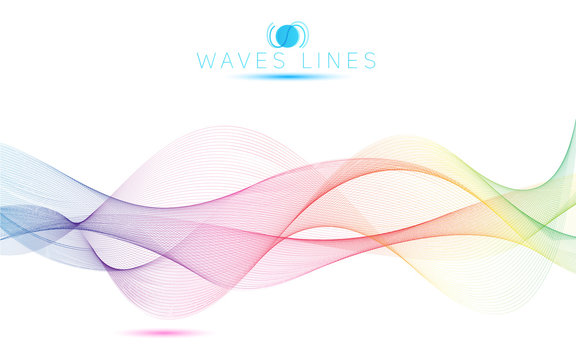 great rainbow waves colorful gradient light blend line bright
