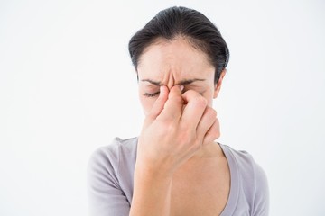 Fototapeta premium Depressed woman frowning