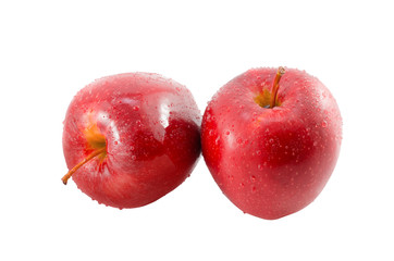 Red apple isolated on white with clipping path