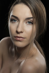 Woman with blue eyes