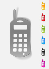 realistic design element. old mobile phone