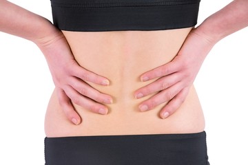 Woman with back injury