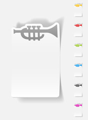 realistic design element. trumpet