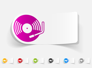 realistic design element. turntable