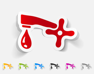 realistic design element. faucet