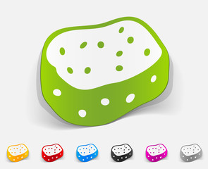 realistic design element. sponge