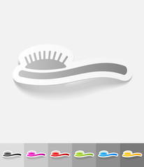 realistic design element. hair brush