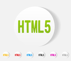 realistic design element. HTML5