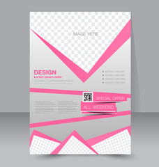 Flyer template. Business brochure. A4 poster for business.