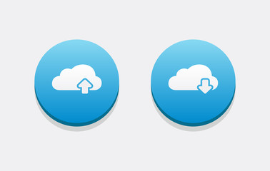 Cloud Upload & Download Icons