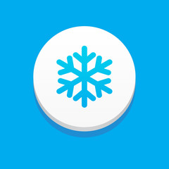 Snow Icon Blue Background