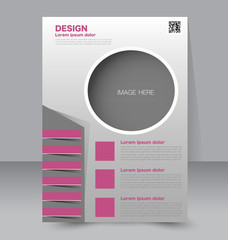 Flyer template. Business brochure. A4 poster for business.