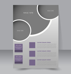 Flyer template. Business brochure. A4 poster for business.
