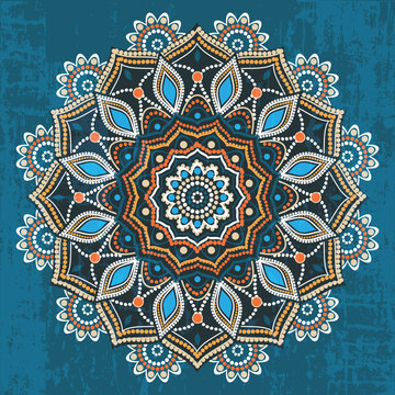 Abstract ethnic round ornament