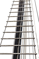 Ladder on Mast Isolated on White