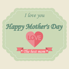 Vintage Happy Mothers's Day Typographical Background