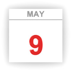 May 9. Day on the calendar.