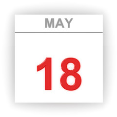 May 18. Day on the calendar.