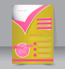 Flyer template. Business brochure. A4 poster for business.