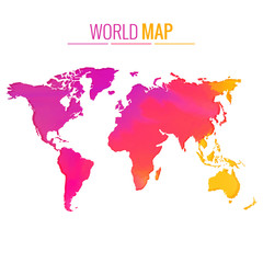 Fototapeta na wymiar colorful world map vector design