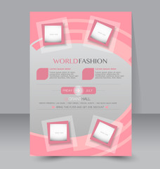 Flyer template. Business brochure. A4 poster for business.