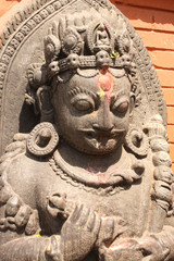 Obraz premium Ancient statue of hindu god, Kathmandu, Nepal
