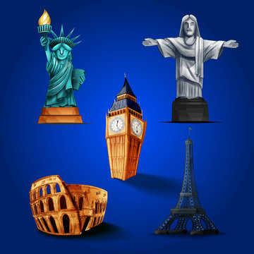 icons travel world