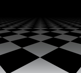 Naklejka premium Perspective checkered surface.