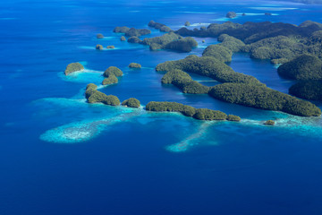 パラオのセブンティ・アイランド空撮
