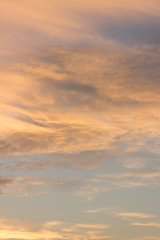 Fiery sunset sky