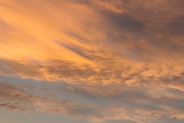 sky at sunset in fiery colors