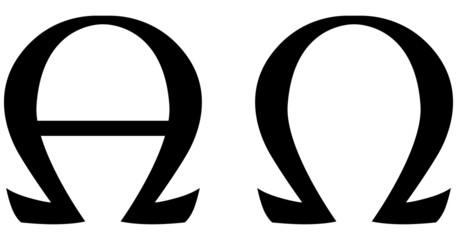 Alpha und Omega, christliche Symbole, Vektor, freigestellt - 82299203