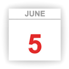 June 5. Day on the calendar.