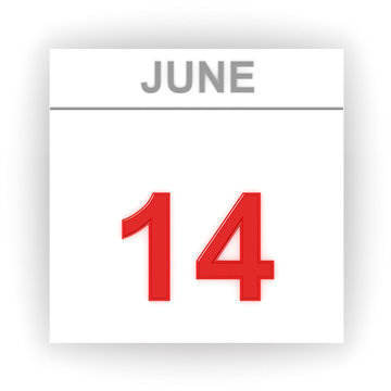 June 14. Day on the calendar.