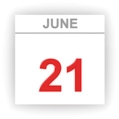 June 21. Day on the calendar.