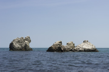 Monks rocks in the Black Sea