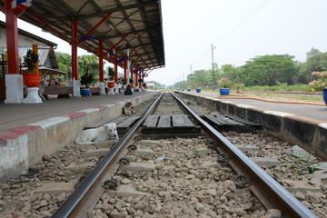 Fototapeta na wymiar 線路　鉄道　タイ