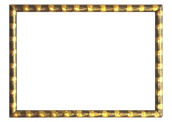 Antiker Fotorahmen in gold mit Wellenmuster