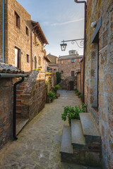 Beautiful corners and streets of the medieval small town in Lazi