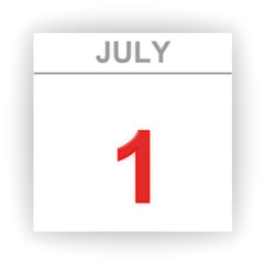 July 1. Day on the calendar.