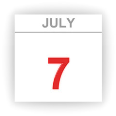 July 7. Day on the calendar.