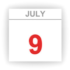 July 9. Day on the calendar.