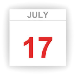 July 17. Day on the calendar.