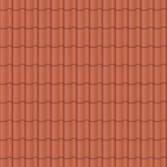Roof tile, red - seamless tileable