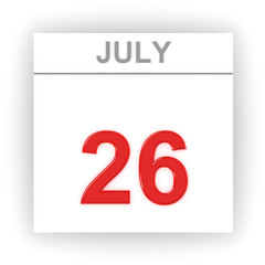 July 26. Day on the calendar.