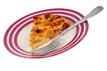 Part de tortilla dans une assiette